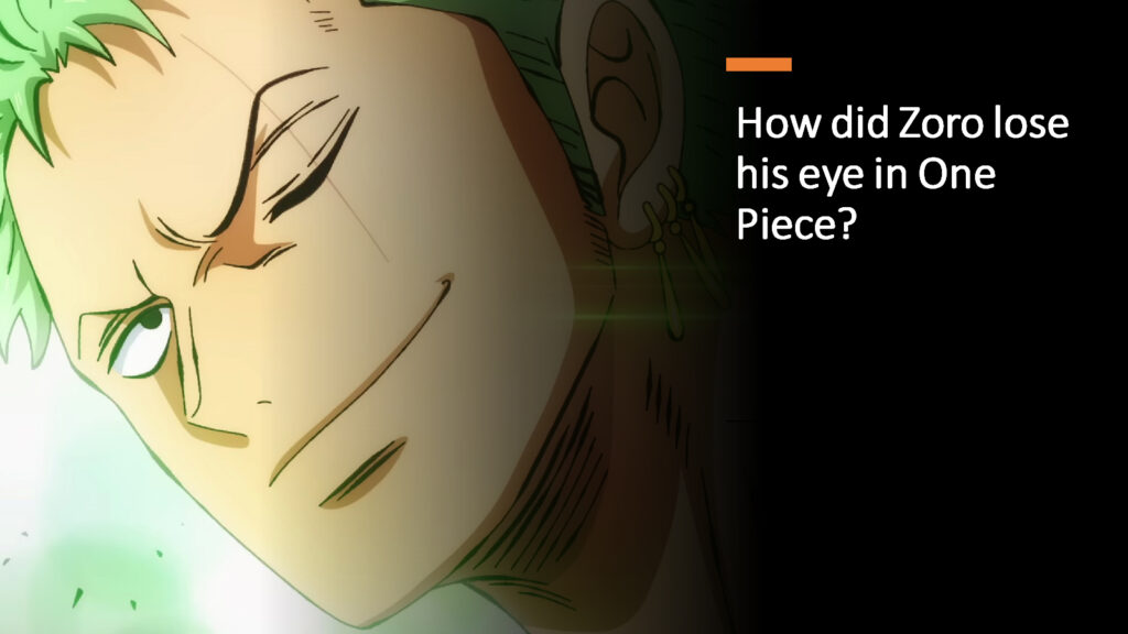 Detailed analysis of Zoro's height from Straw Hat Pirates Roronoa Zoro from One Piece featuring in ONE Esports article on how Zoro lost his eye