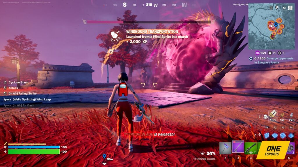 Finding Shoguns Arena in Fortnite Arriving at Shoguns Arena in Fortnite