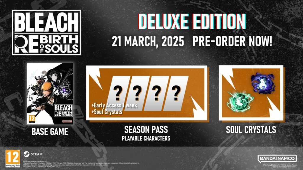 Bleach Rebirth of Souls Deluxe Edition: Get the season pass and a ton of rewards Bleach Rebirth of Souls Deluxe Edition contents