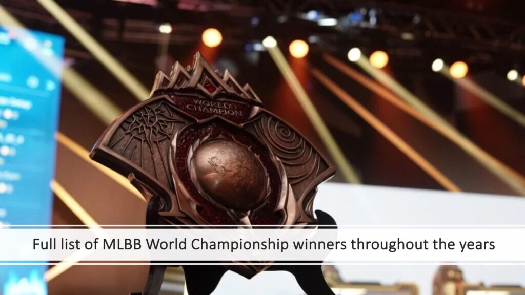 Fnatic ONIC PH secures M6 World Championship title, lengthens Philippines’ reign List of M-Series champions over the years featuring M-Series Trophy