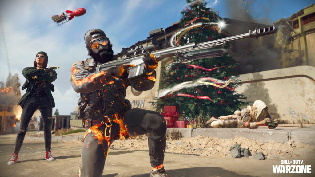 What is Holiday Rush in Warzone? New game mode explained The Replacer BlackCell operator sniping an enemy on Area 99 map in Warzone