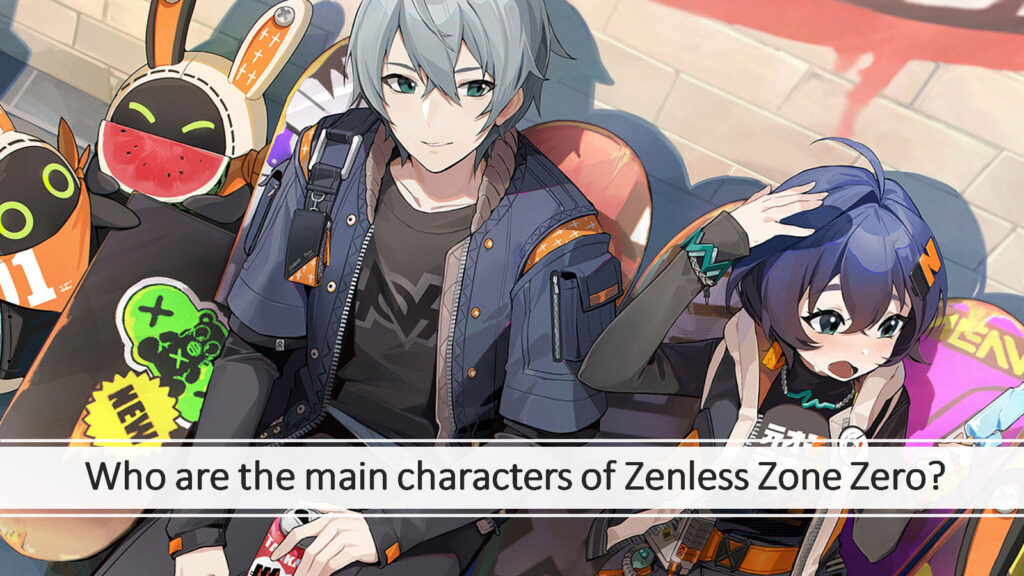 Main characters Belle and Wise from Zenless Zone Zero in a custom image by ONE Esports for article 'The main characters of Zenless Zone Zero' 